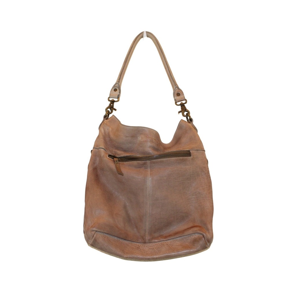 Amsterdam Heritage Hobo Bag Womens Large Tan Leather Excellent Studded Cargo - Picture 2 of 5